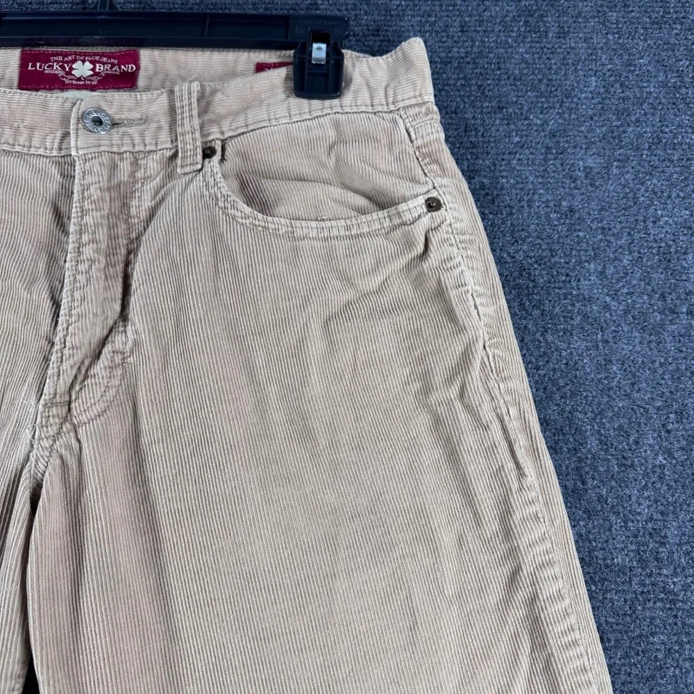 Lucky Brand Corduroy Pants Mens 32x30 Tan 361 Vintage Straight Khaki Cords